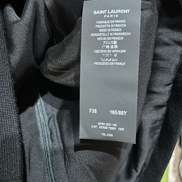 Saint Laurent Lace-Up V-Neck Wool Blend Top size 38 NWT Perfect for Winter ❄️ - Picture 7 of 8